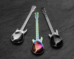Kolorowe muzyczne łyżeczki - prezent dla gitarzysty muzyka