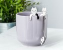 Srebrne łyżeczki kotki - prezent dla kociary fanki kotów