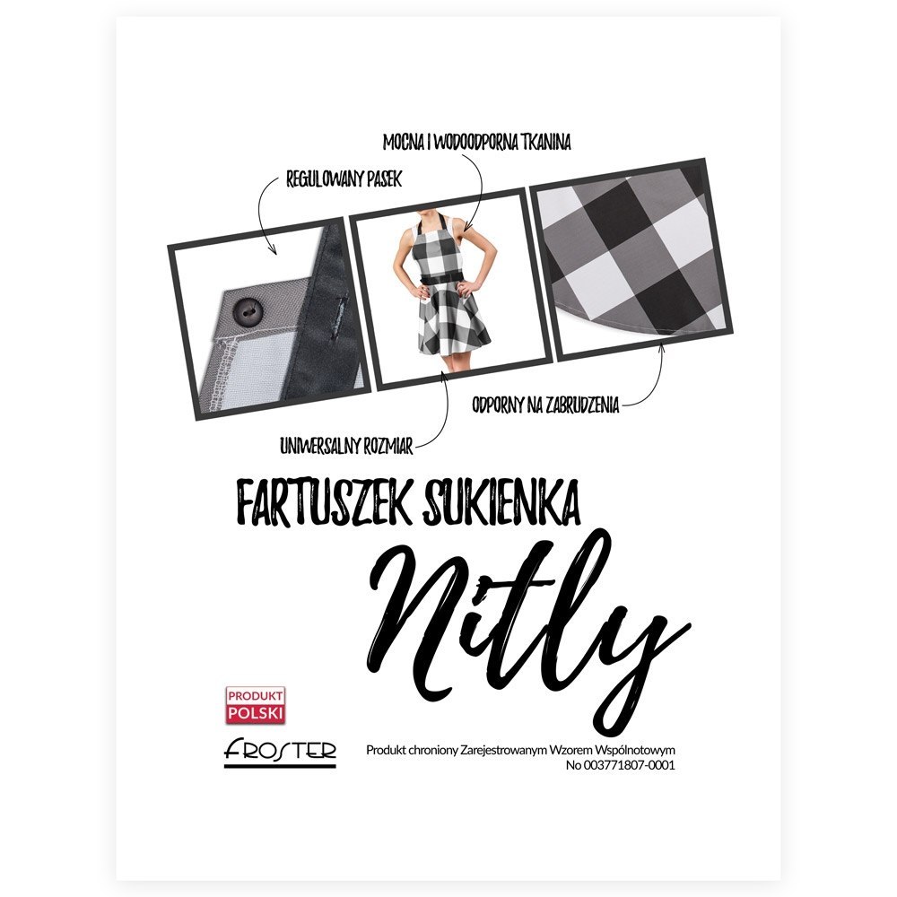 Nitly Check - Fartuszek Sukienka