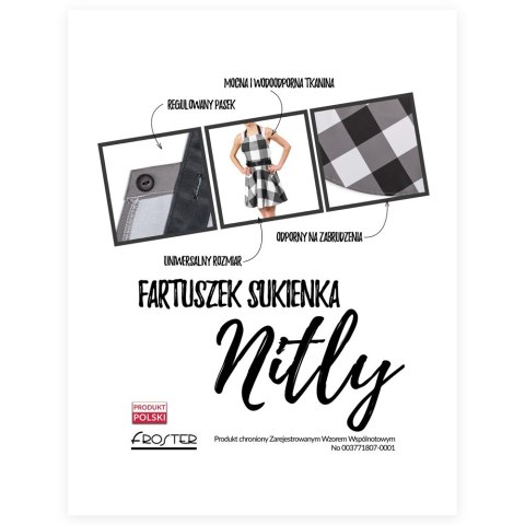 Nitly Check - Fartuszek Sukienka Nitly Check - Fartuszek Sukienka