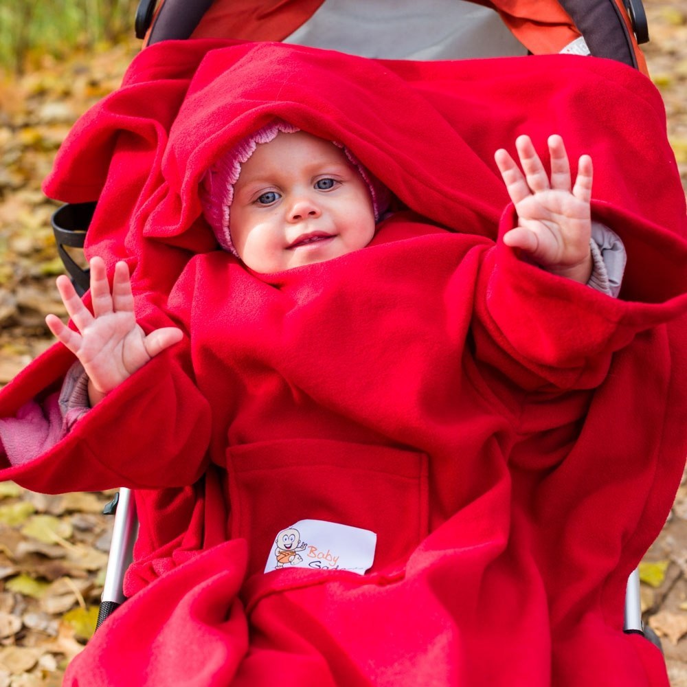 Baby Wrapi Active - Kocyk z rękawami - Czerwony