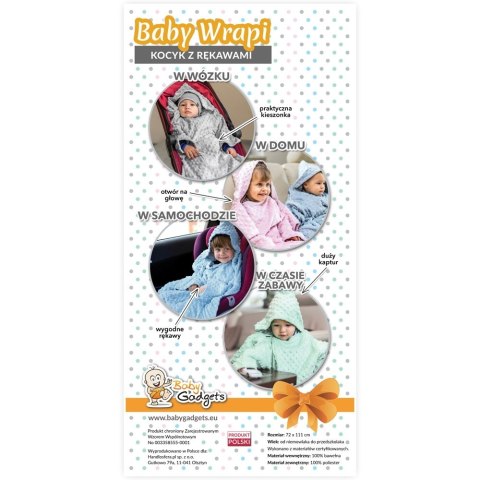 Baby Wrapi - Kocyk z rękawami - Szary Baby Wrapi - Kocyk z rękawami - Szary