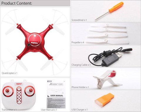 Dron RC Syma X5UW 2,4GHz Kamera FPV Wi-Fi Dron RC Syma X5UW 2,4GHz Kamera FPV Wi-Fi