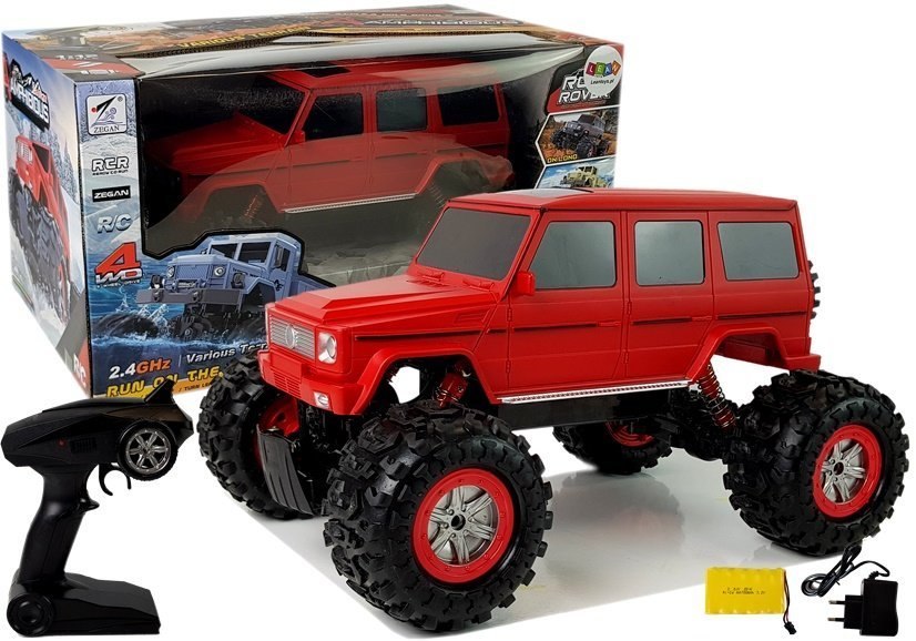 Auto Terenowe Ziemnowodne 4x4 Zdalnie Sterowane 1:12 R/C Czerwone Auto Terenowe Ziemnowodne 4x4 Zdalnie Sterowane 1:12 R/C Czerwone