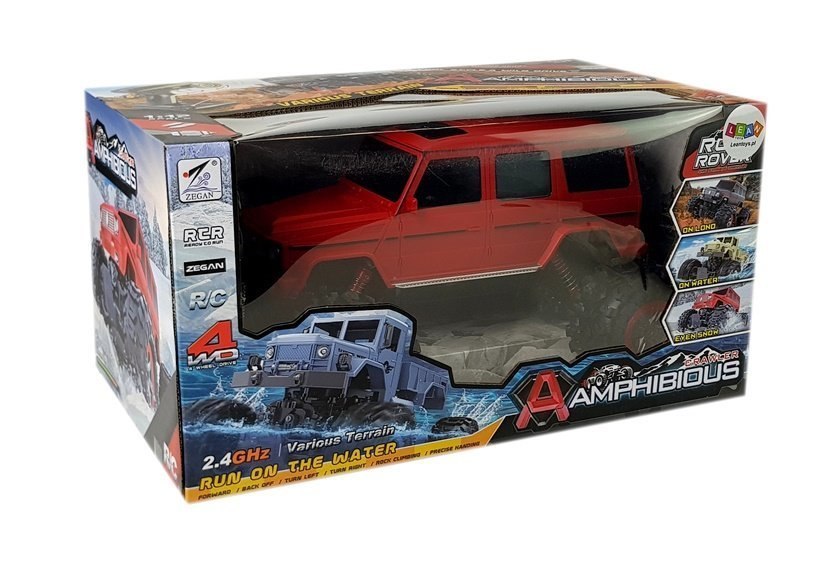 Auto Terenowe Ziemnowodne 4x4 Zdalnie Sterowane 1:12 R/C Czerwone Auto Terenowe Ziemnowodne 4x4 Zdalnie Sterowane 1:12 R/C Czerwone