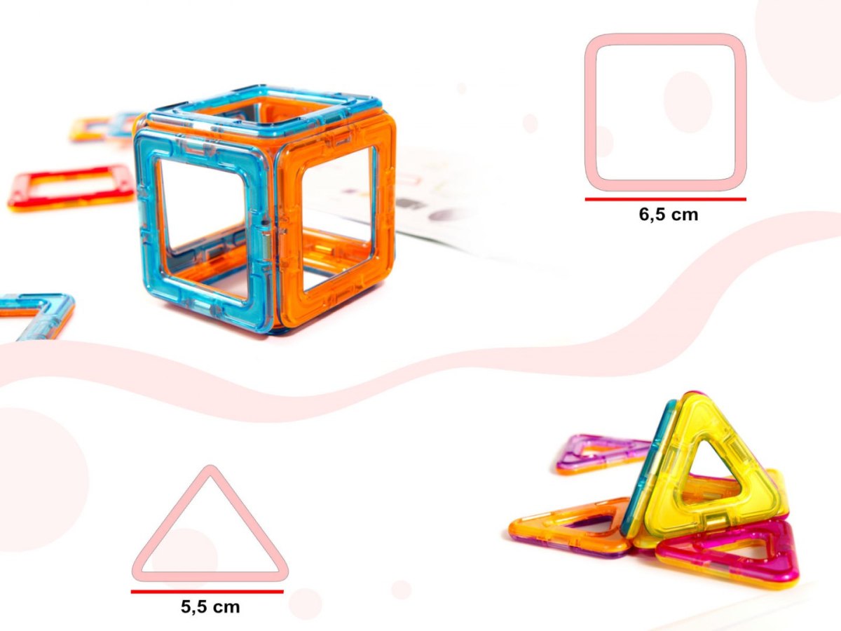 Kolorowe klocki magnetyczne MAGICAL MAGNET 52SZT Kolorowe klocki magnetyczne MAGICAL MAGNET 52SZT
