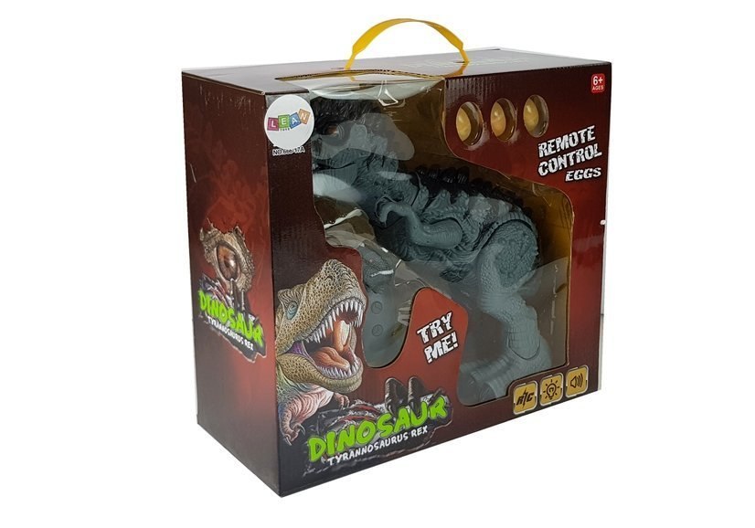 Dinozaur Zdalnie Sterowany R/C Szary z Dźwiękiem Znosi Jaja Projektor Dinozaur Zdalnie Sterowany R/C Szary z Dźwiękiem Znosi Jaja Projektor