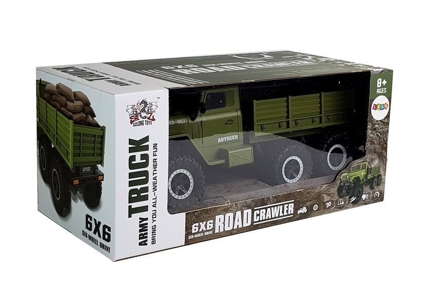 Auto Wojskowe Ciężarówka Wojskowa 6x6 Pilot R/C Zielona Auto Wojskowe Ciężarówka Wojskowa 6x6 Pilot R/C Zielona