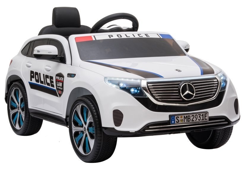 Auto na Akumulator Mercedes EQC 400 Policja Biały Auto na Akumulator Mercedes EQC 400 Policja Biały