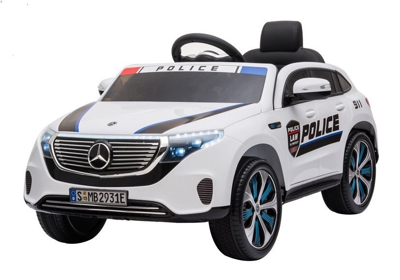 Auto na Akumulator Mercedes EQC 400 Policja Biały Auto na Akumulator Mercedes EQC 400 Policja Biały