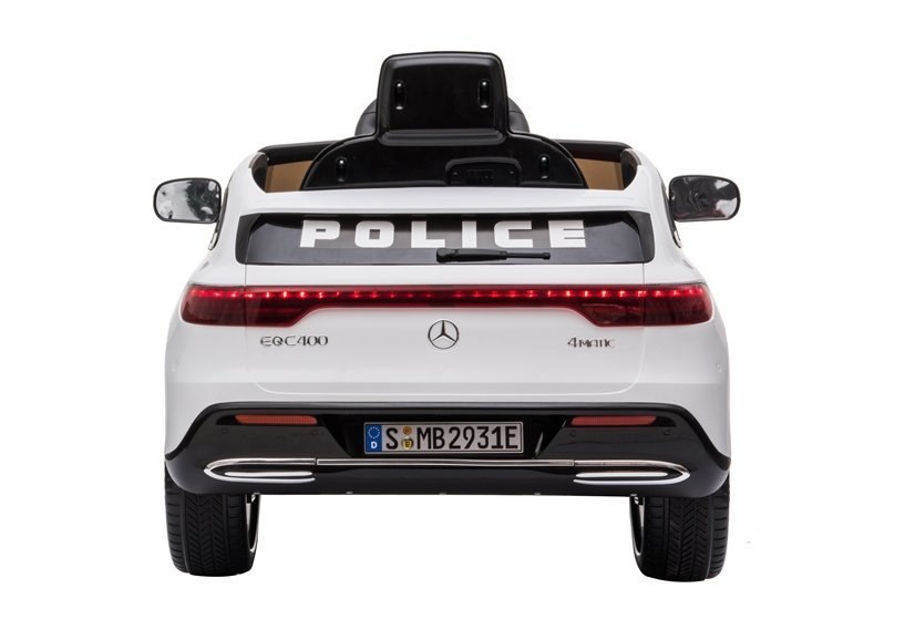 Auto na Akumulator Mercedes EQC 400 Policja Biały Auto na Akumulator Mercedes EQC 400 Policja Biały