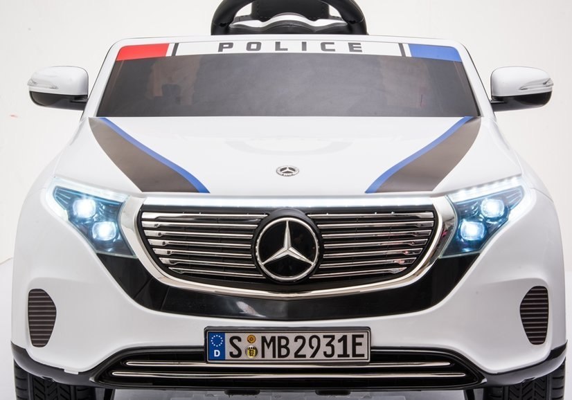 Auto na Akumulator Mercedes EQC 400 Policja Biały Auto na Akumulator Mercedes EQC 400 Policja Biały