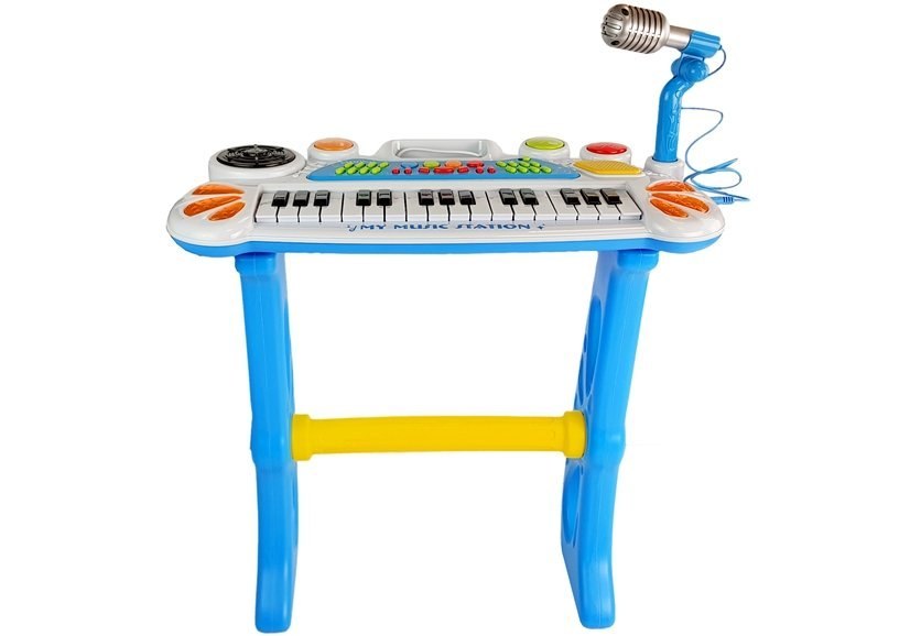 Keyboard z Mikrofonem i Krzesełkiem USB Niebieski Keyboard z Mikrofonem i Krzesełkiem USB Niebieski