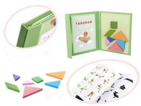 Książeczka magnetyczna układanka klocki 3D tangram Książeczka magnetyczna układanka klocki 3D tangram