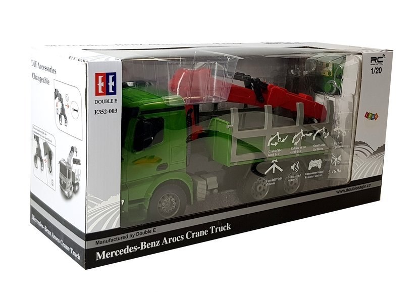 Samochód Mercedes-Benz Arocs 1:20 Zdalnie Sterowany Ciężarówka Dźwig do przewozu drewna 2.4G Samochód Mercedes-Benz Arocs 1:20 Zdalnie Sterowany Ciężarówka Dźwig do przewozu drewna 2.4G