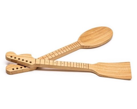 Bambusowa łopatka i łyżka kuchenna gitarzysty Bambusowa łopatka i łyżka kuchenna gitarzysty