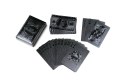 Plastikowe czarne karty do gry
