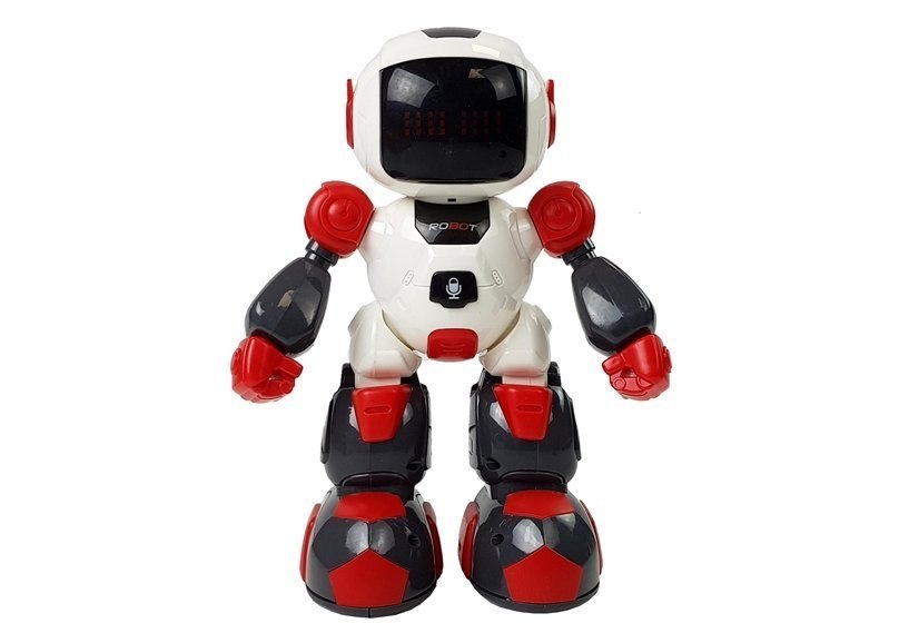 Robot Zdalnie Sterowany Zegarkiem na Podczerwień Dźwięk Światła Nagrywanie Czerwony Robot Zdalnie Sterowany Zegarkiem na Podczerwień Dźwięk Światła Nagrywanie Czerwony