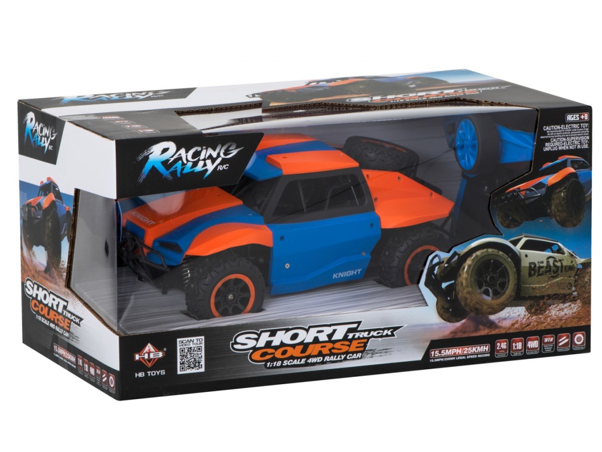 Samochód RC Racing Rally 2.4Ghz 4WD nieb-pom 1:18 Samochód RC Racing Rally 2.4Ghz 4WD nieb-pom 1:18