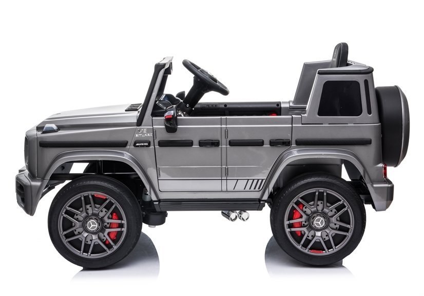 Auto na Akumulator Mercedes G63 AMG Srebrny Lakierowany Auto na Akumulator Mercedes G63 AMG Srebrny Lakierowany