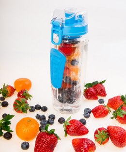 Butelka na wodę z Wkładem na Owoce Niebieska XL Butelka Z TRITANU