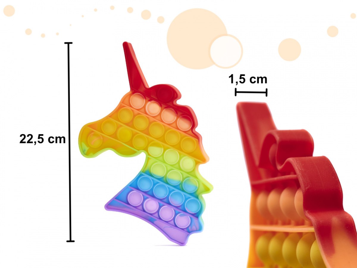 Push Bubble jednorożec tęczowy Pop It Zabawka sensoryczna Push Bubble jednorożec tęczowy Pop It Zabawka sensoryczna