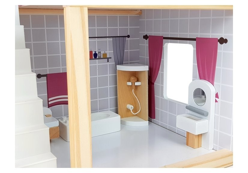Domek Drewniany Luna Trzy Piętra Biały 78 cm Domek Drewniany Luna Trzy Piętra Biały 78 cm