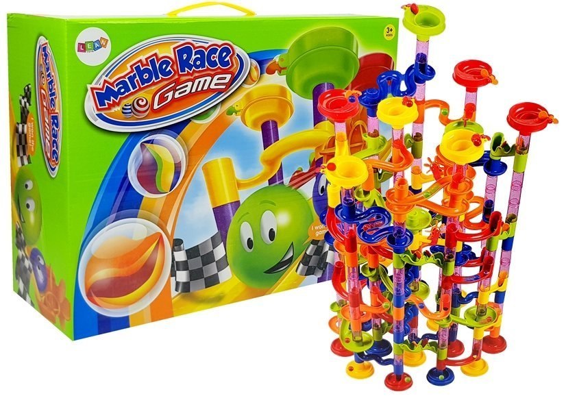 Tor Kulkowy Wyścigowy dla Kulek Gra Marble Race 228 elementów Tor Kulkowy Wyścigowy dla Kulek Gra Marble Race 228 elementów