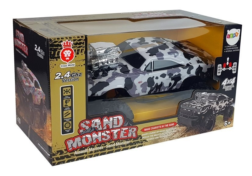 Auto Terenowe Zdalnie Sterowane 2.4G 4x4 Biało-Czarne Moro Auto Terenowe Zdalnie Sterowane 2.4G 4x4 Biało-Czarne Moro