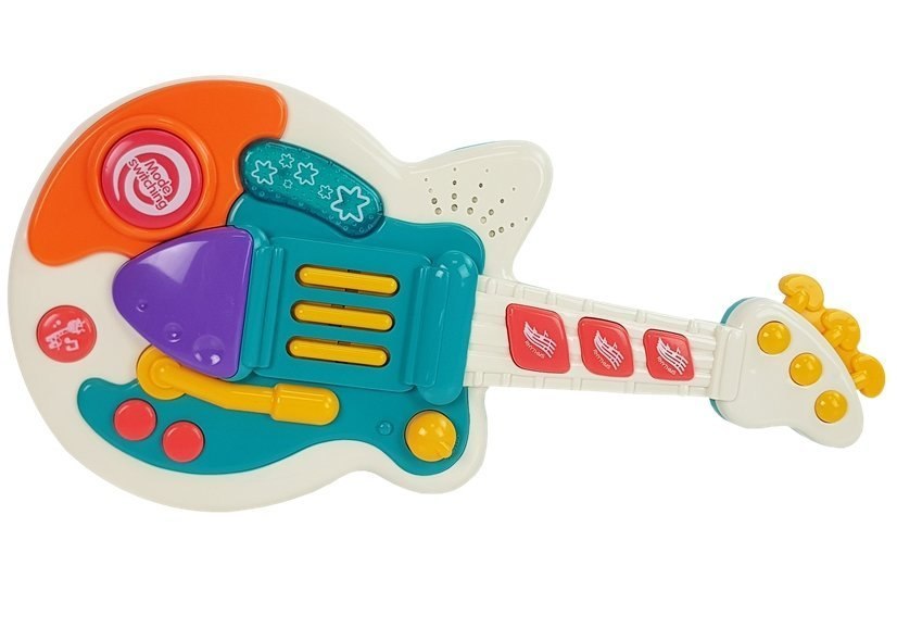 Interaktywna Gitara Przyciski Światła Dźwięk Odgłosy Zwierząt Dla Dzieci Interaktywna Gitara Przyciski Światła Dźwięk Odgłosy Zwierząt Dla Dzieci