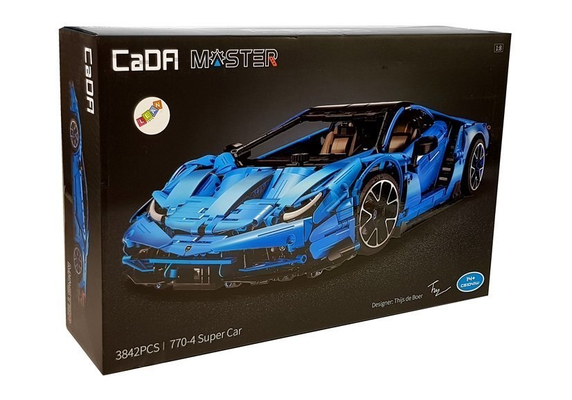 Klocki Konstrukcyjne Auto Cada 770-4 Master Samochód Wyścigowy 3842 Elementy Klocki Konstrukcyjne Auto Cada 770-4 Master Samochód Wyścigowy 3842 Elementy