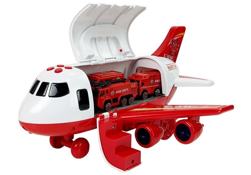 Samolot Transportowy Straż Pożarna z Naciągiem 1:64 Dźwięk Światła Samolot Transportowy Straż Pożarna z Naciągiem 1:64 Dźwięk Światła
