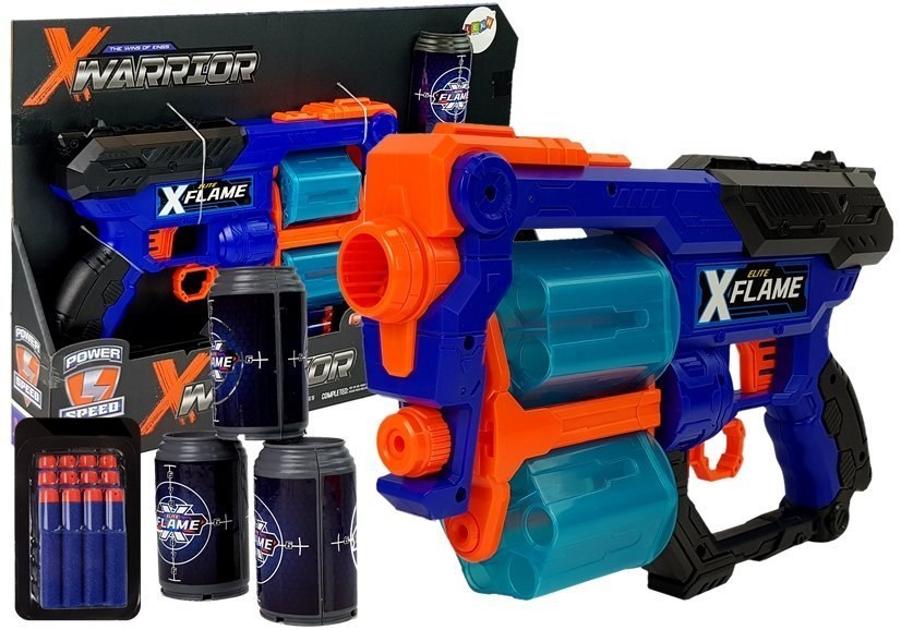 Karabin Pistolet Na Piankowe Strzałki Puszki Zasięg 18 m Niebieski Karabin Pistolet Na Piankowe Strzałki Puszki Zasięg 18 m Niebieski