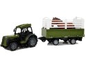 Zielony Traktor z Wysoką Przyczepą Figurka Konia Zdalnie Sterowany 2.4G Zielony Traktor z Wysoką Przyczepą Figurka Konia Zdalnie Sterowany 2.4G