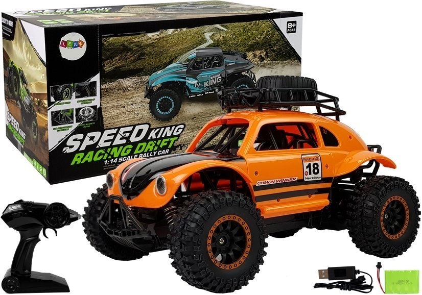Auto Terenowe Zdalnie Sterowane 1:14 Pomarańczowy 25 km/h 2.4 Ghz Auto Terenowe Zdalnie Sterowane 1:14 Pomarańczowy 25 km/h 2.4 Ghz