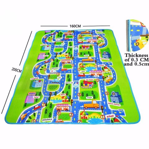 Mata Edukacyjna piankowa dla dzieci ulica 160x200cm Mata Edukacyjna piankowa dla dzieci ulica 160x200cm
