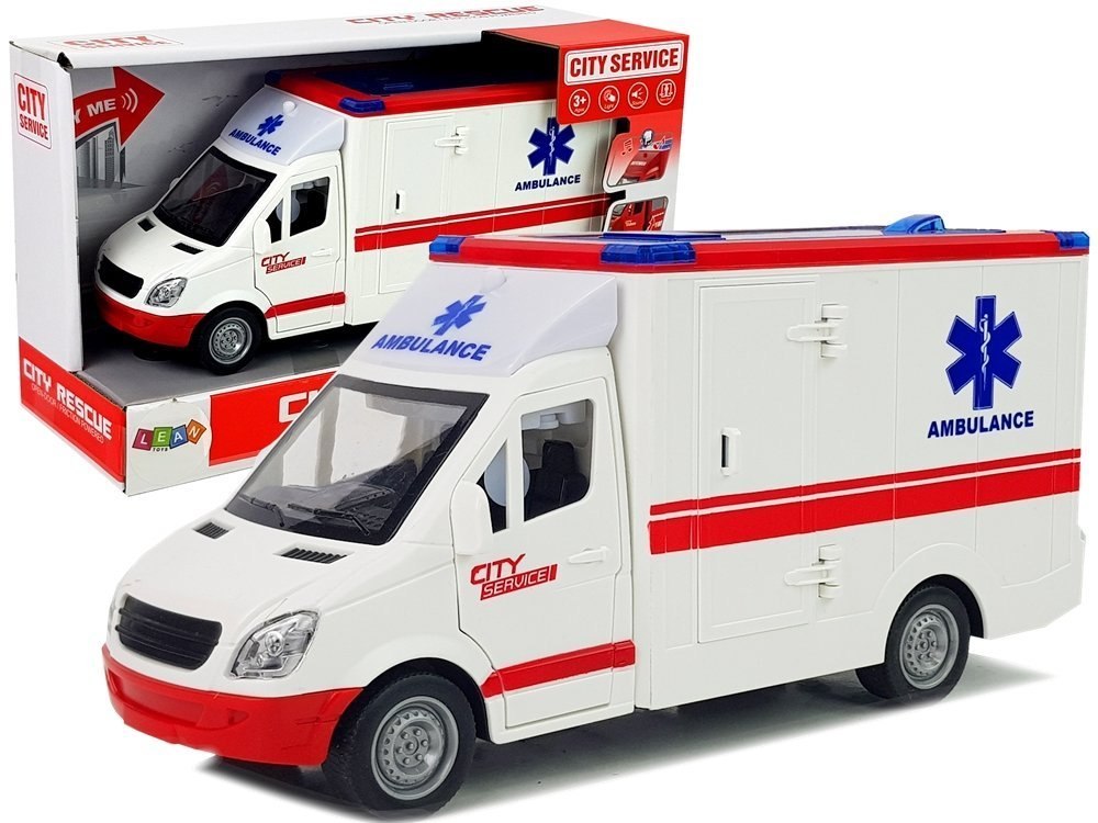 Ambulans Z Napędem Frykcyjnym 1:16 Dźwięk Światła Ambulans Z Napędem Frykcyjnym 1:16 Dźwięk Światła