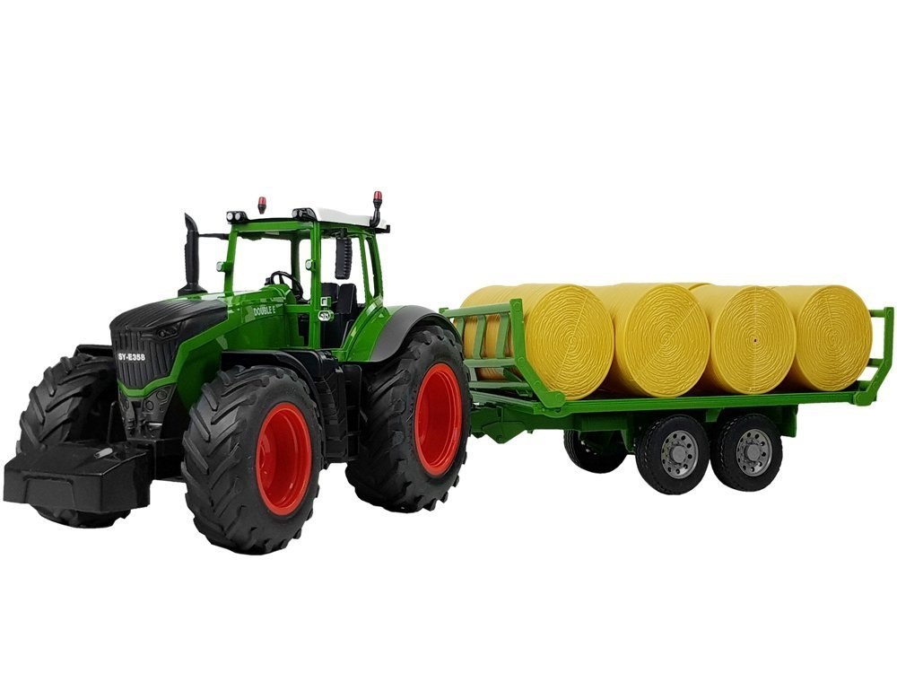 Duży Traktor z Przyczepką 80 cm Bale Siana Zdalnie Sterowany 2.4G Duży Traktor z Przyczepką 80 cm Bale Siana Zdalnie Sterowany 2.4G