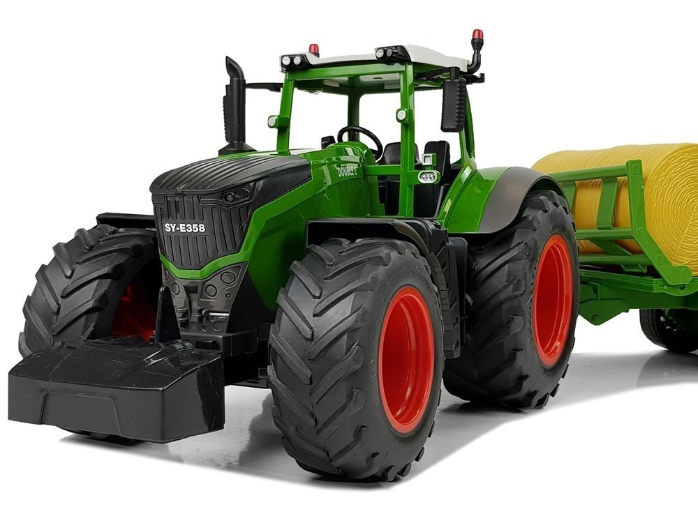 Duży Traktor z Przyczepką 80 cm Bale Siana Zdalnie Sterowany 2.4G Duży Traktor z Przyczepką 80 cm Bale Siana Zdalnie Sterowany 2.4G