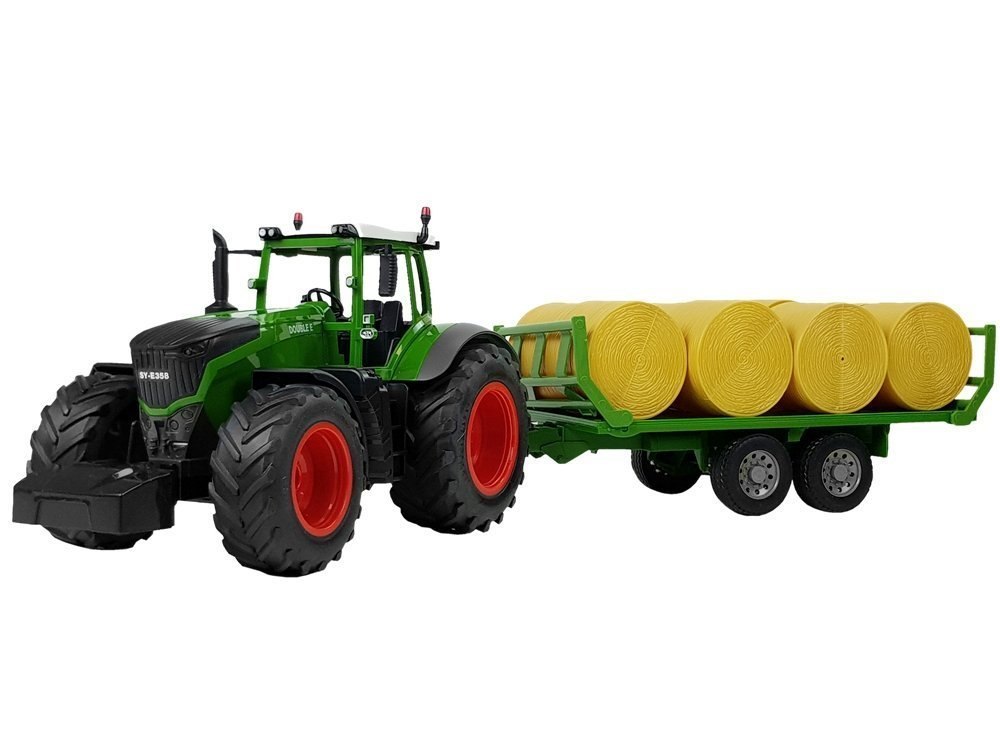 Duży Traktor z Przyczepką 80 cm Bale Siana Zdalnie Sterowany 2.4G Duży Traktor z Przyczepką 80 cm Bale Siana Zdalnie Sterowany 2.4G