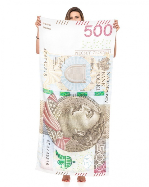 Ręcznik kąpielowy - banknot 500 zł