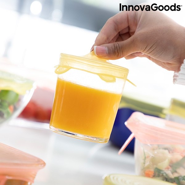 Silikonowe Pokrywki do Żywności InnovaGoods 10 szt. Silikonowe Pokrywki do Żywności InnovaGoods 10 szt.