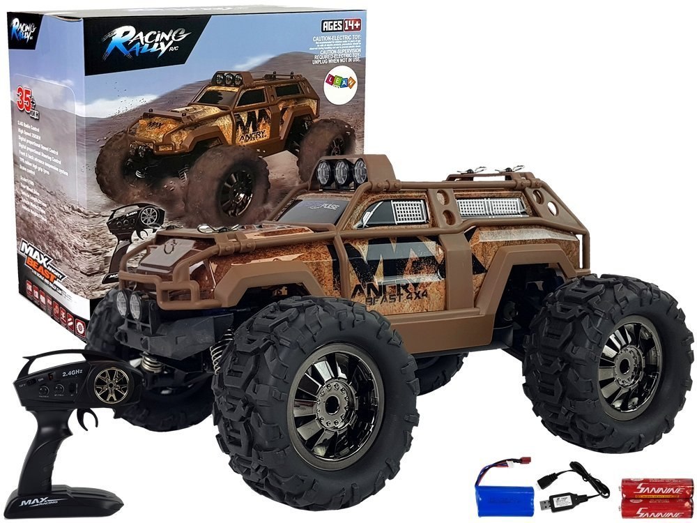 Auto Rajdowe Off-Road Zdalnie Sterowane Brązowa 2.4G 1:18 35 km/h Kontrola Prędkości Auto Rajdowe Off-Road Zdalnie Sterowane Brązowa 2.4G 1:18 35 km/h Kontrola Prędkości