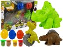 Ciastolina Dinozaury Jajka Foremka 12 Elementów 4 Kolory Ciastolina Dinozaury Jajka Foremka 12 Elementów 4 Kolory