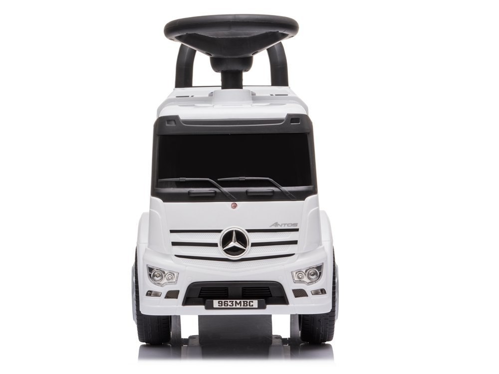 Jeździk Mercedes Antos 656 Biały Dźwięk Klakson Reflektory Światła Jeździk Mercedes Antos 656 Biały Dźwięk Klakson Reflektory Światła
