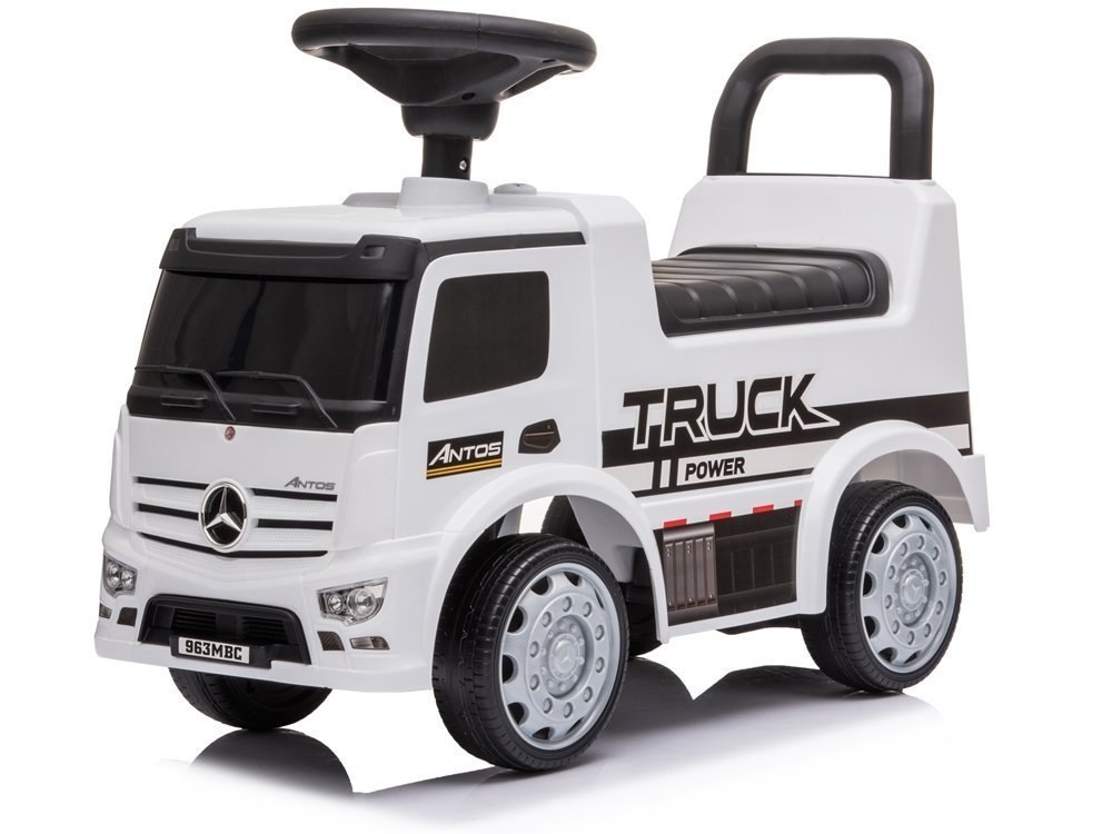 Jeździk Mercedes Antos 656 Biały Dźwięk Klakson Reflektory Światła Jeździk Mercedes Antos 656 Biały Dźwięk Klakson Reflektory Światła