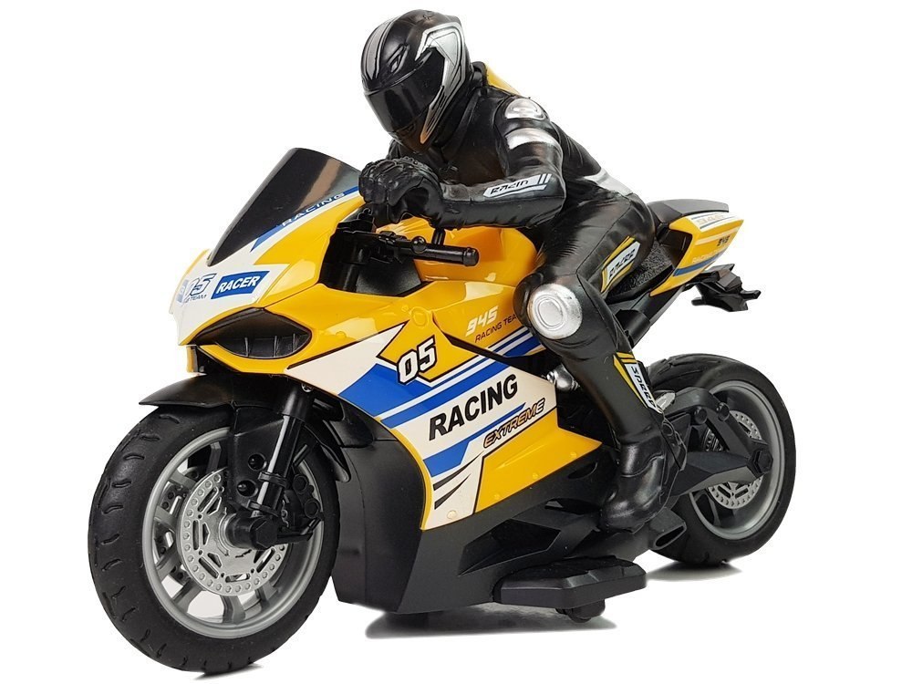 Motor Sportowy Ścigacz Zdalnie Sterowany 2.4G Zasięg 35 m Żółty Motor Sportowy Ścigacz Zdalnie Sterowany 2.4G Zasięg 35 m Żółty