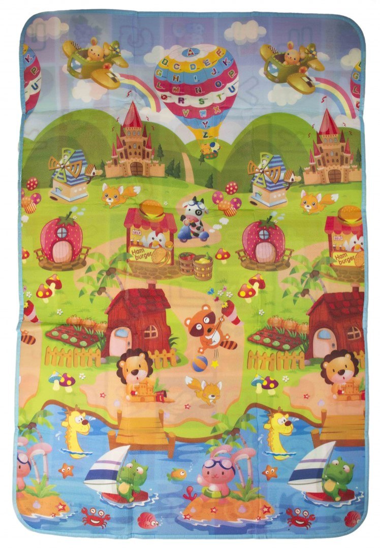 Mata Edukacyjna dywan dwustronna plac zabaw 200x180cm Mata Edukacyjna dywan dwustronna plac zabaw 200x180cm