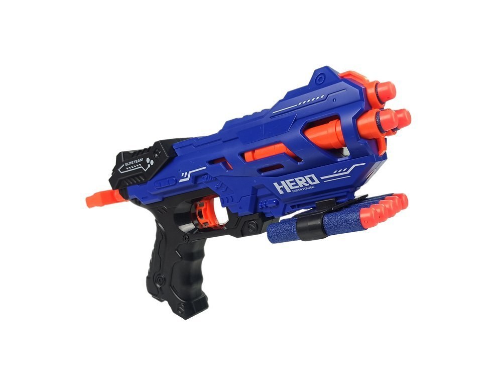 Pistolet Na Piankowe Naboje Niebieski Zasięg 18 m Puszki Pistolet Na Piankowe Naboje Niebieski Zasięg 18 m Puszki