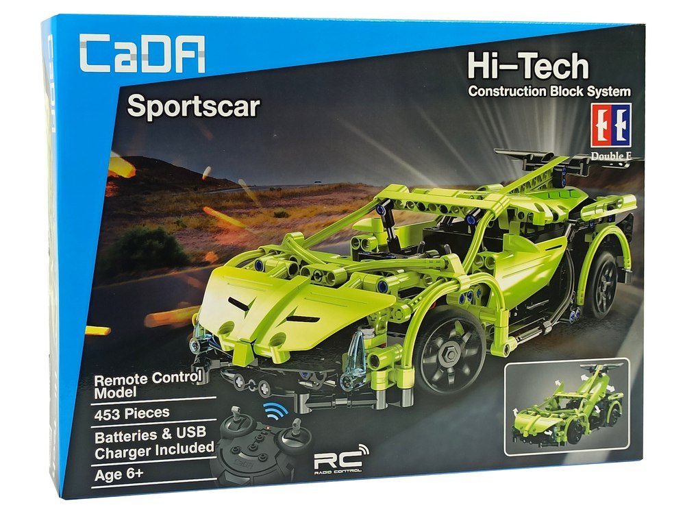 Klocki Konstrukcyjne Auto Sportowe Zdalnie Sterowane CADA 2.4G 453 Elementy Klocki Konstrukcyjne Auto Sportowe Zdalnie Sterowane CADA 2.4G 453 Elementy